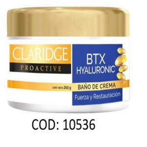 CLARIDGE BAÑO DE CREMA BTX HYALURONIC X 250GRS