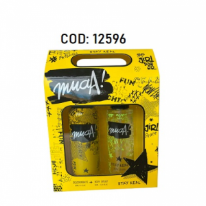 MUAA ESTUCHE BODY SPLAH+ DEO STAY REAL (AMARILLO)